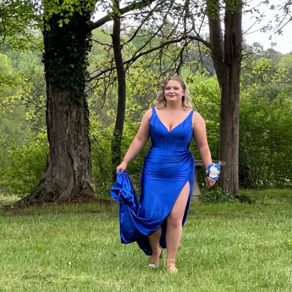 Sherri Hill Royal Blue Prom Dress